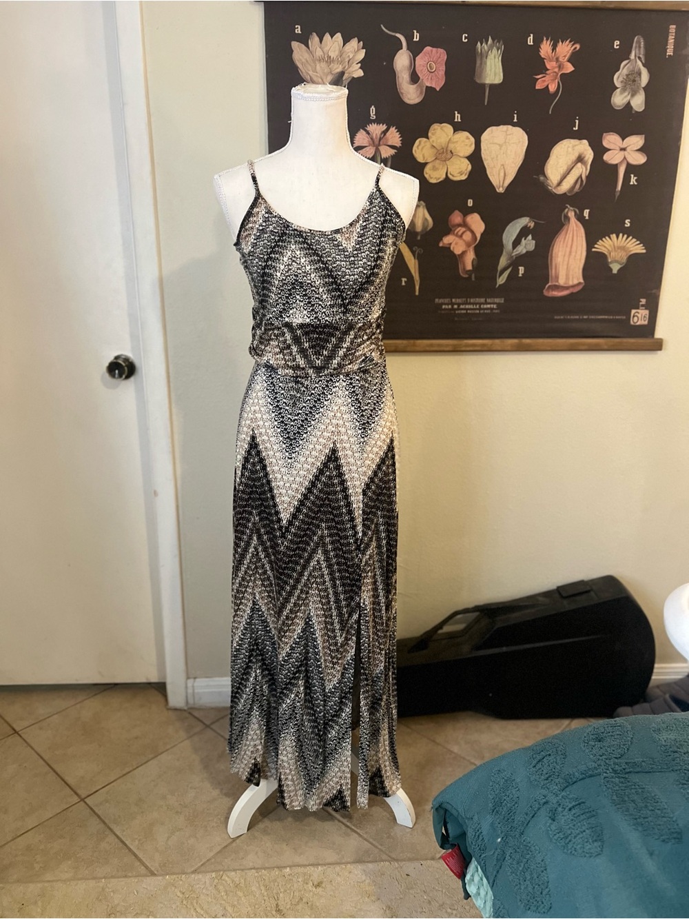 LASCANA Chevron Print Maxi Dress